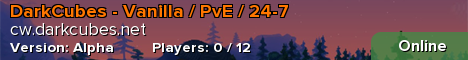 DarkCubes server status on cubeworld-servers.com: version, player count and online state